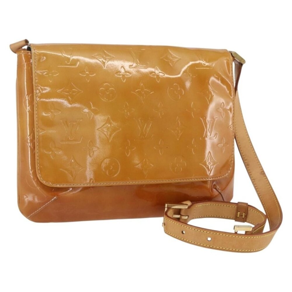 Authentic LOUIS VUITTON Monogram Vernis Thompson Street Bag Beige M91301 LV